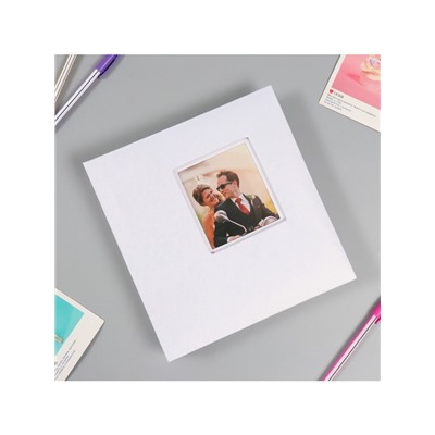 УЦЕНКА Фотоальбом на 200 фото 10×15 см «Белоснежный», искусственная кожа, 4×22×22.7 см