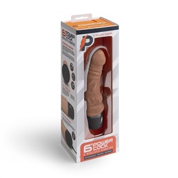 Кофейный вибратор-реалистик 6  Realistic Vibrator - 17 см.