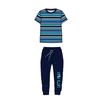 Комплект трикотажный для мальчиков: фуфайка (футболка), брюки