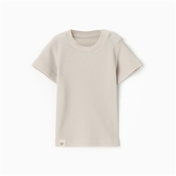 Футболка детская «Крошка Я» BASIC LINE, рост 62-68 см, молочный