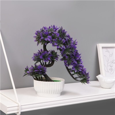 Бонсай искусственный в горшке «Деревце остролист», 10×22 см, МИКС