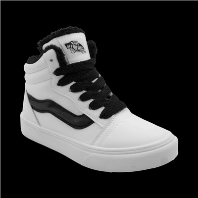 Кроссовки на меху 6687-3 белые