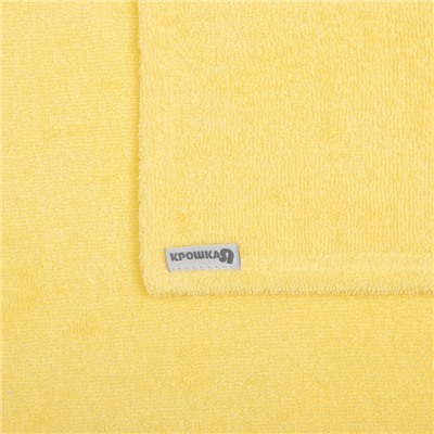 Полотенце уголок махровое Крошка Я 85×85 см, цвет светло-жёлтый, 100% хлопок, 320 г/м²