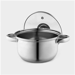 Кастрюля Доляна «Классика», 1.5 л, d=17.5 см, с крышкой, капсульное дно, нержавеющая сталь