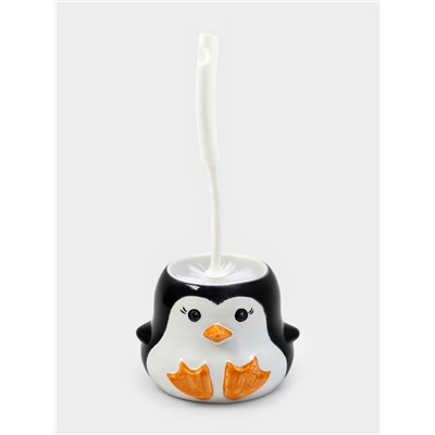 Ёршик для унитаза с подставкой «Пингвин», фарфор