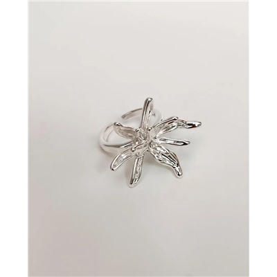 Кольцо с белым серебрением