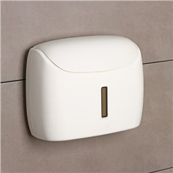 Диспенсер для бумажных полотенец в листах, пластик, 27×11.5×21 см, белый