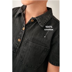 Джинсовое платье с коротким рукавом для девочки Happyfox