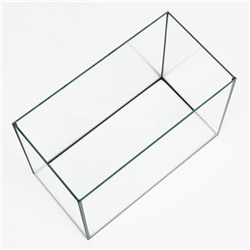 Аквариум Прямоугольный «Атолл» с крышкой, 24 литра, 40×21×29/34 см, чёрный