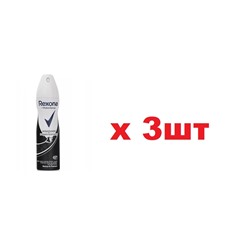 Rexona Дезодорант Спрей 200мл Invisible on black+white clothes жен 3шт