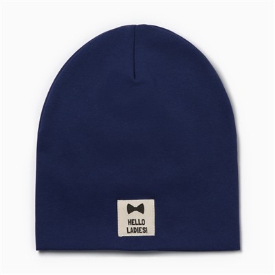 Шапка для девочки Hello ladies, синяя, размер 54-58 (5-7 лет)