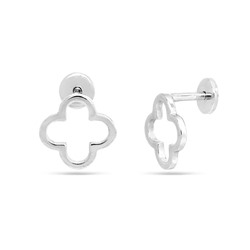 Серьги из серебра без вставки, Ю-25033р