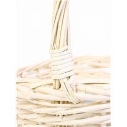 Корзина плетёная для хранения Tenda, с ручкой, белая, набор 3 шт.