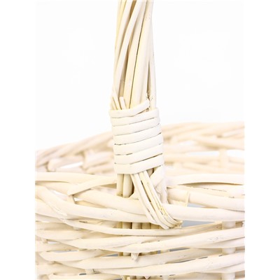 Корзина плетёная для хранения Tenda, с ручкой, белая, набор 3 шт.