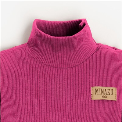 Боди-водолазка детская MINAKU, малиновое, рост 62-68 см