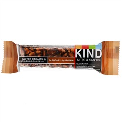 KIND Bars, Nuts & Spices, Salted Caramel & Dark Chocolate Nut, 12 Bars, 1.4 oz (40 g) Each