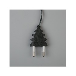 Гирлянда «Нить» 1.2 м, IP20, тёмная нить, 20 ламп, свечение мульти, 220 В