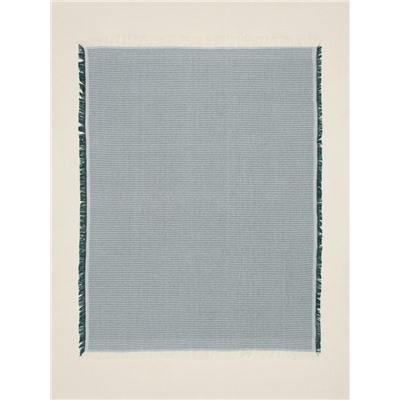 Плед с бахромой SL Home Waffle, 130×180 см, зелёный