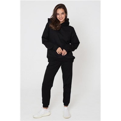 Брюки на манжете футер (Черный)