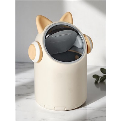 Ведро для мусора сенсорное настольное SAVANNA, 2 л, в ушах и наушниках, бежевое
