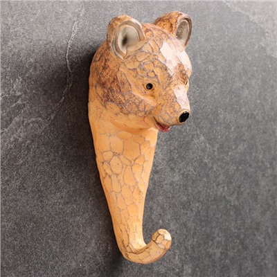 Крючок настенный «Мишка», ключница фигурная, 15×6×7.5 см