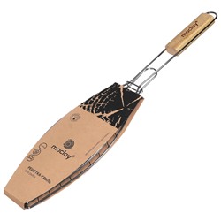 Решётка - гриль для рыбы maclay, 30x12 см, хромированная сталь, для мангала