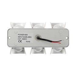 Светильник фасадный «Элегант», 6 Вт, 3000К, 3 луча, IP65, 220 В, пластиковый корпус, белый, свечение тёплое белое