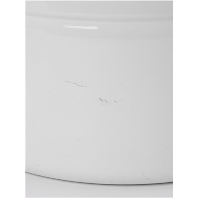 УЦЕНКА Кастрюля эмалированная, 8 л, белая, СКОЛ НА ИЗДЕЛИИ