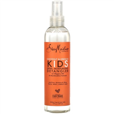 SheaMoisture, Средство для облегчения расчесывания детских волос, кокос и китайская роза, 237 мл (8 жидк. унций)