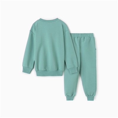 Комплект для девочки (джемпер, брюки), цвет пыльная мята, рост 104 см