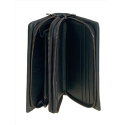 Клатч мужской из натуральной кожи, цвет черный