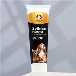 Зубная паста ферментированная со вкусом говядины «Пижон Premium» для кошек и собак, 75 мл