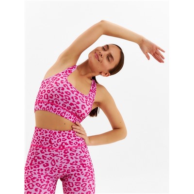 Топ леопардовый женский MINAKU, розовый, размер 44