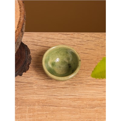 Соусник, 3.5×3.5×1.5 см, керамика, зелёный