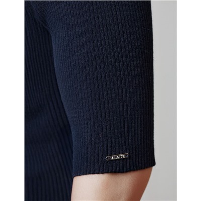 Водолазка тонкой вязки в рубчик из хлопка с нейлоном