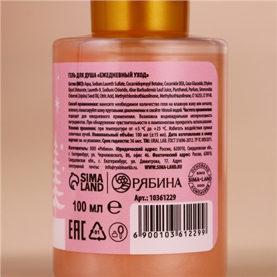 Подарочный набор новогодний «Уютной зимы»: гель для душа, 3×100 мл, URAL LAB