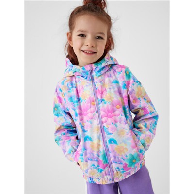 Куртка текстильная с полиуретановым покрытием для девочек (ветровка)