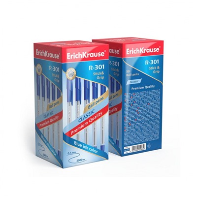 Ручка шариковая R-301 "Классика" 1.0мм 39527 синяя  ErichKrause