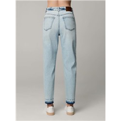 Mom Fit CONTE CON-583 Джинсы mom оксидной варки с необработанным краем