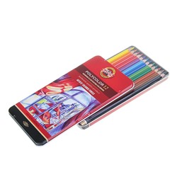 Карандаши Koh-I-Noor 3822 PolyColor художественные, мягкие, 12 цветов, в металлическом пенале