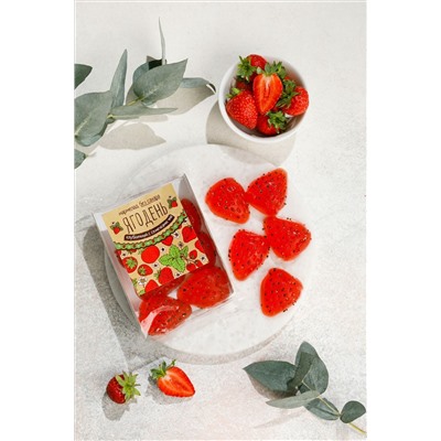 Мармелад Ягодень Клубничный с семенами Чиа / подложка / 140 г / ТМ Сибирский кедр