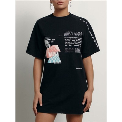 Платья CONTE LPL 1639 Платье из футера свободного кроя «Blurred»