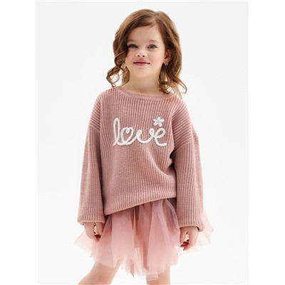 Джемпер детский KAFTAN Love, размер 30 (98-104 см), розовый
