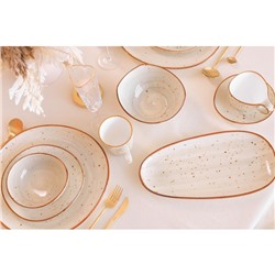Блюдо фарфоровое овальное Magistro Mediterana, 33.5×17 см, бежевый