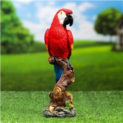 Садовая фигура из полистоуна «Красный ара на коряге», 9.5×7×24 см
