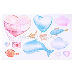 Интерьерная наклейка "Love in the Air" 60x90 см, ПВХ, в пластиковом пакете с блистерным подвесом