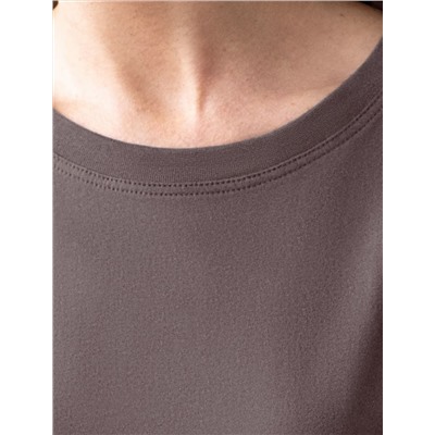 Свободное платье-футболка с разрезами и принтом из 100% хлопка