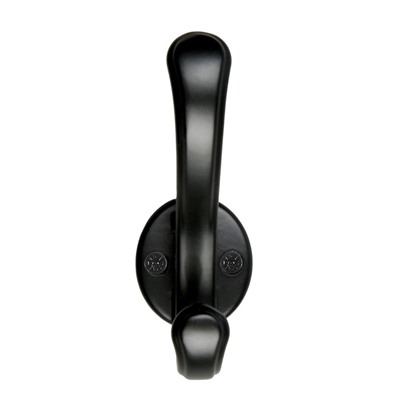 Крючок мебельный CAPPIO WAVE, двухрожковый, цвет черный