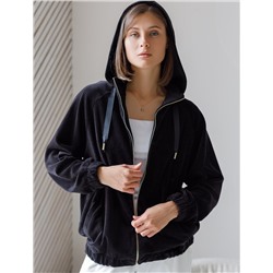 Худи из бархатистого велюра