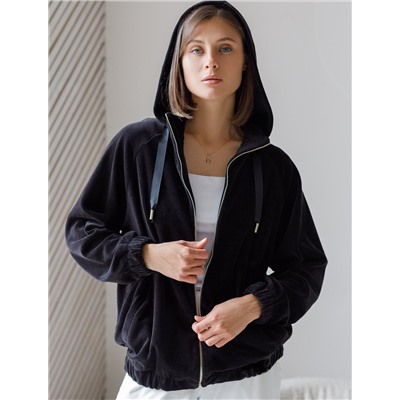 Худи из бархатистого велюра